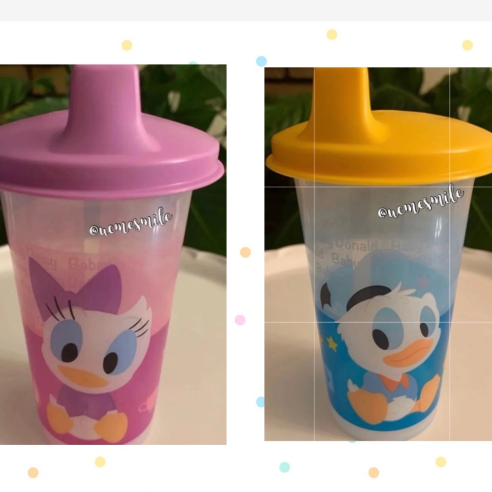 Tupperware Disney Baby Daisy Duck & Baby Donald Duck Sippy Cups